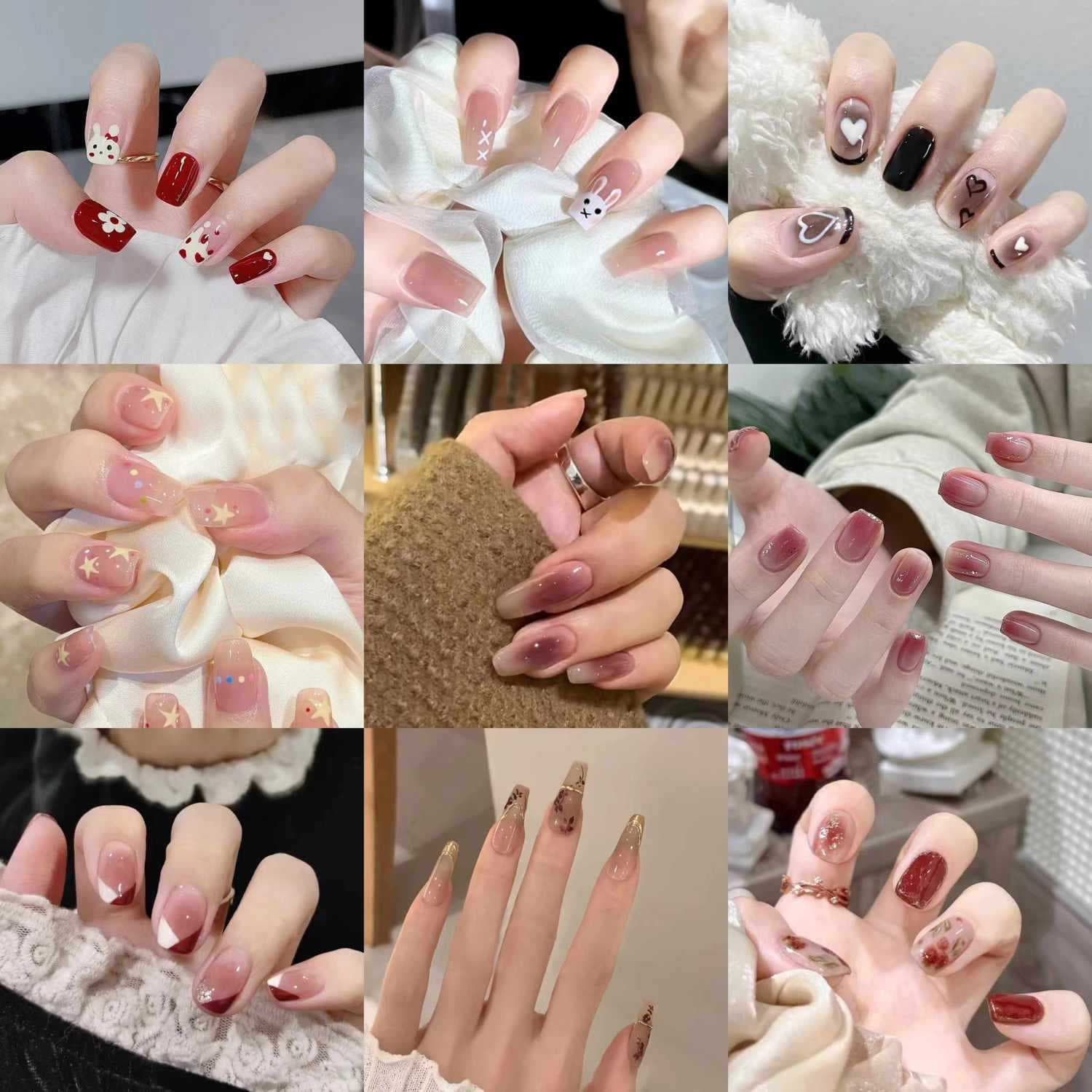 Ins-style premium press-on nails, removable nail tips, ready-to-wear nails wholesale