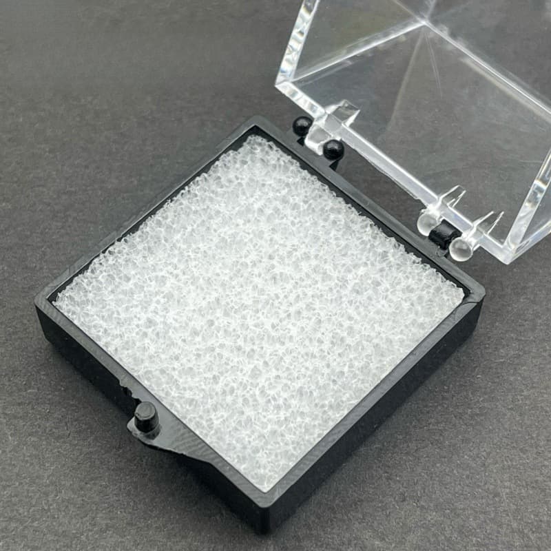 Foam pads for mineral display boxes; white pads for mineral display boxes.