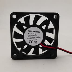 6010 Black Fan 5V 12V 24V Power Supply Fan 6cm Charger Small Cooling Fan Customizable Specs