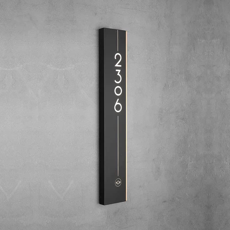 High-end Hotel Stainless Steel Illuminated Door Sign