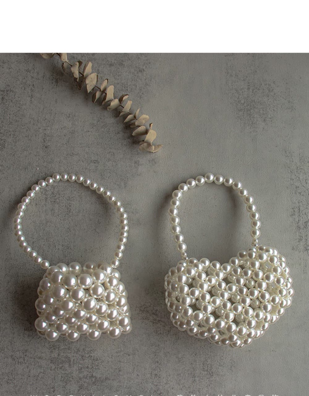 Pearl bag female diy handmade bag homemade handwoven bag portable beaded bag pearl material bag