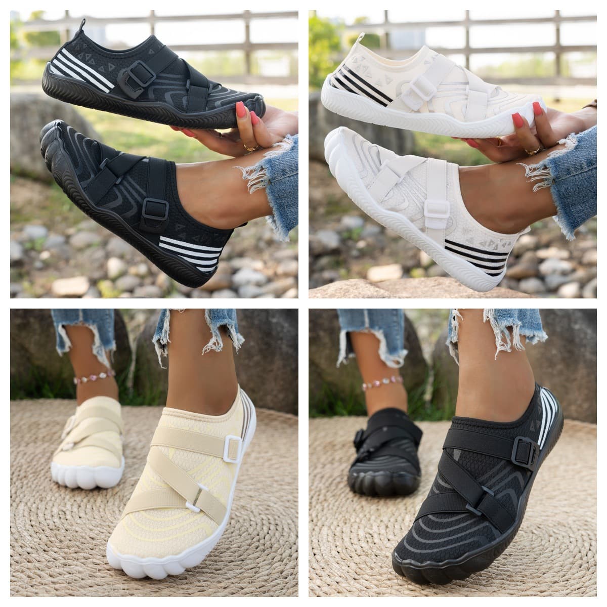2026 New Beach Swim Shoes Outdoor Stream Hiking Sock Shoes Women Water Park Wading Shoes Seaside Anti-Slip Women's Shoes