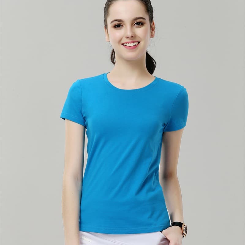 High quality short-sleeved T-shirt 190g 40 count compactly spun round neck T-shirt in stock wholesale printed embroidered cultural shirt wholesale