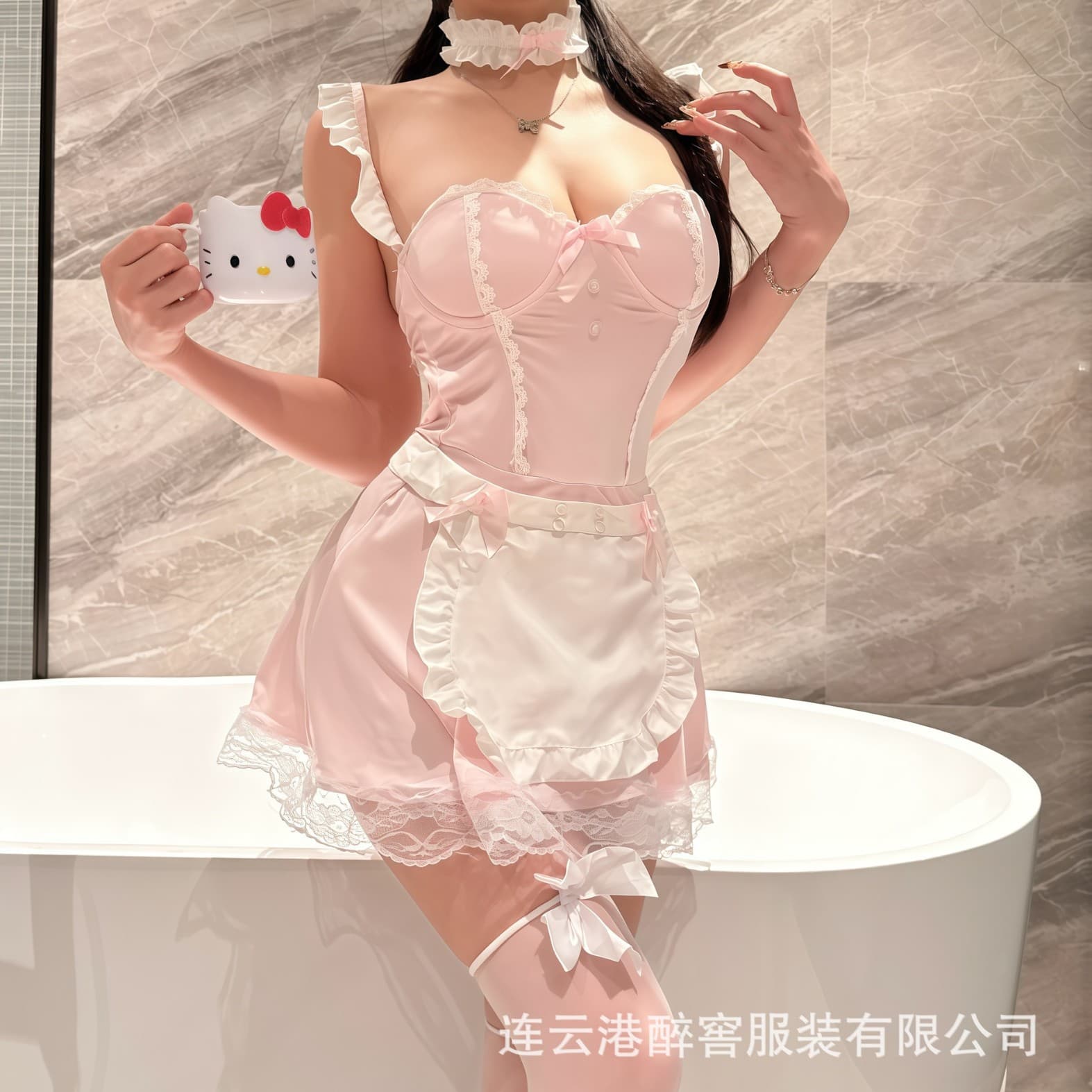 Zuijiao Large Size Sexy Lingerie Maid Outfit Japanese Animation Restaurant Cafe Work Clothes Long Skirt Maid Cos Clothing