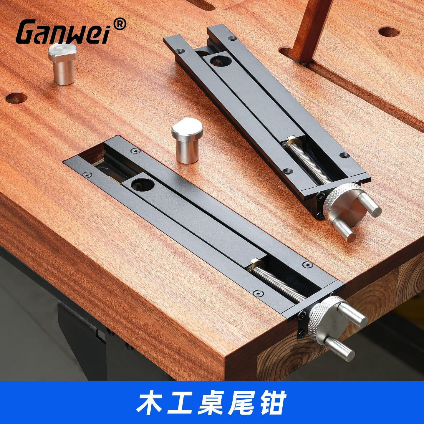 Woodworking Bench Tail Vise Quick-Release Inertia Vise Clamp DIY Clamp Desktop Clamp Vise Presser Fixing Clamp Handwheel