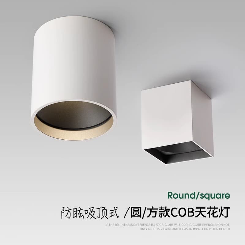 Factory direct recessed spotlight, anti-glare, no cutout required, ceiling-mounted, for bedroom and hallway