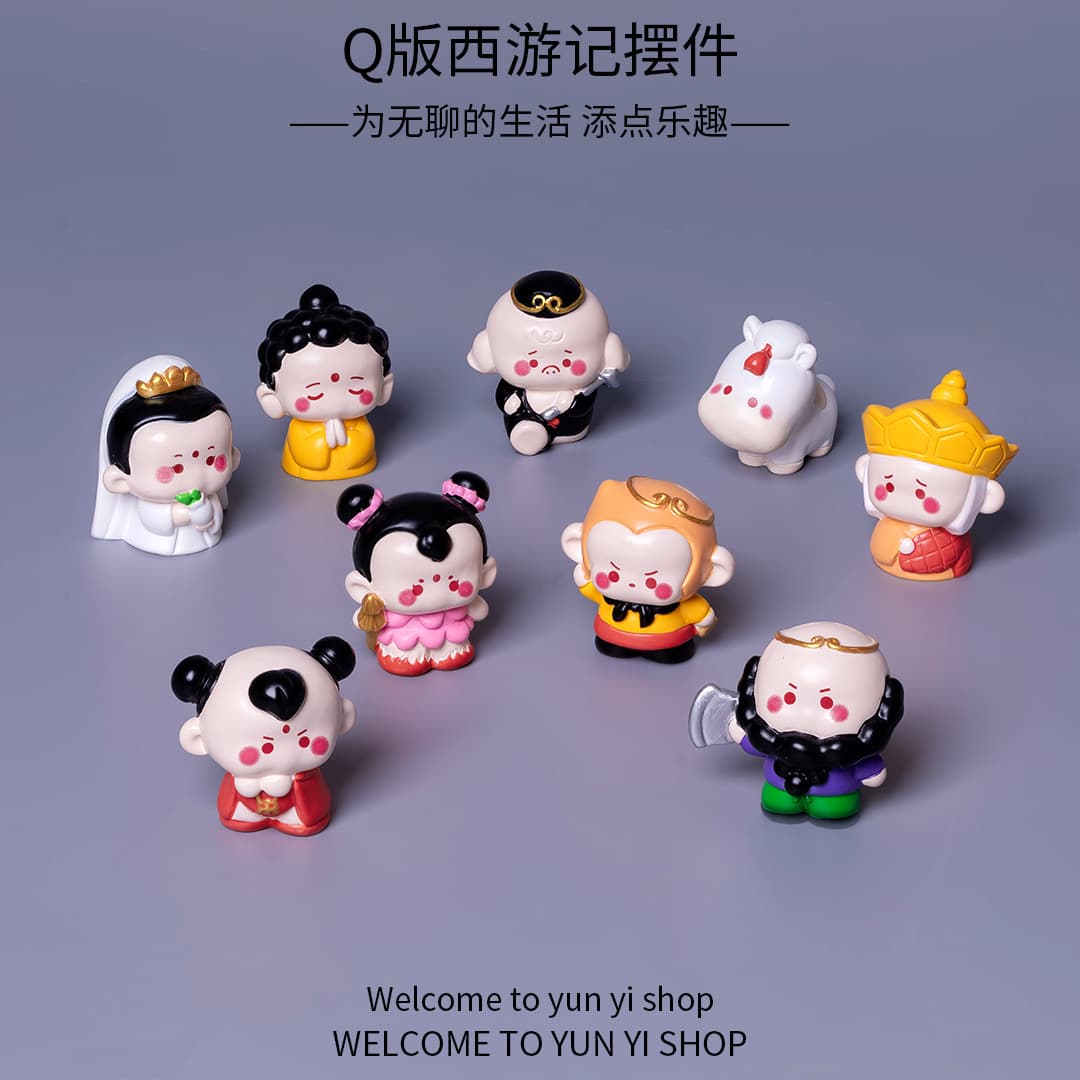 Cute Q version of Fatty Journey to the West Wukong doll, micro landscape diy decoration accessories, car desktop small ornaments