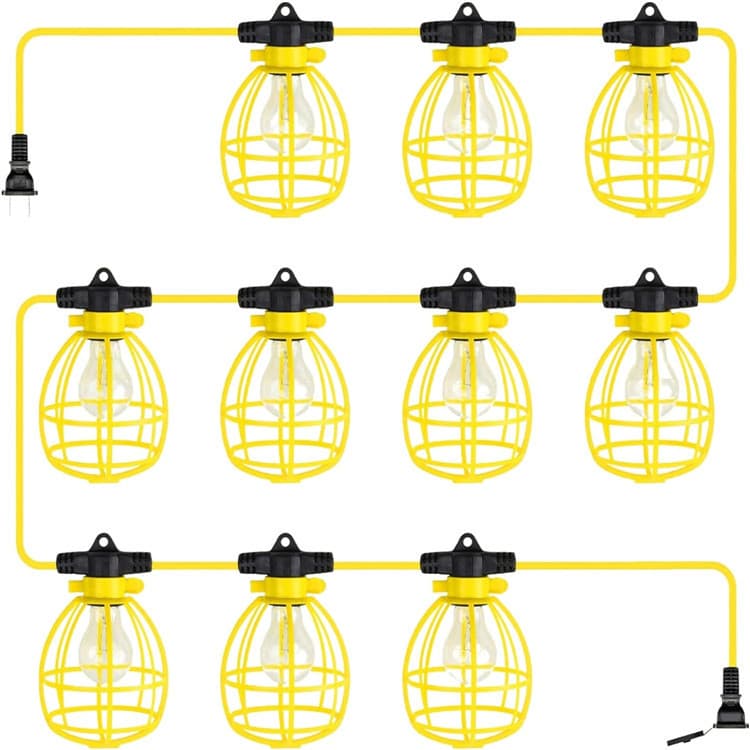 Manufacturer produces E27 waterproof construction site construction light lighting work light industrial light string 100FT10 light