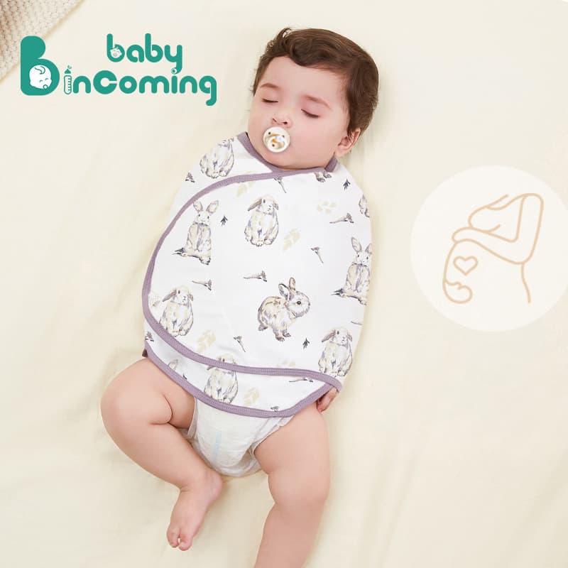 Lightweight Cotton Baby Swaddle Blanket Anti-Startle Summer Sleep Bag Newborn Infant Belly Wrap Single for Babies Under 1 Year
