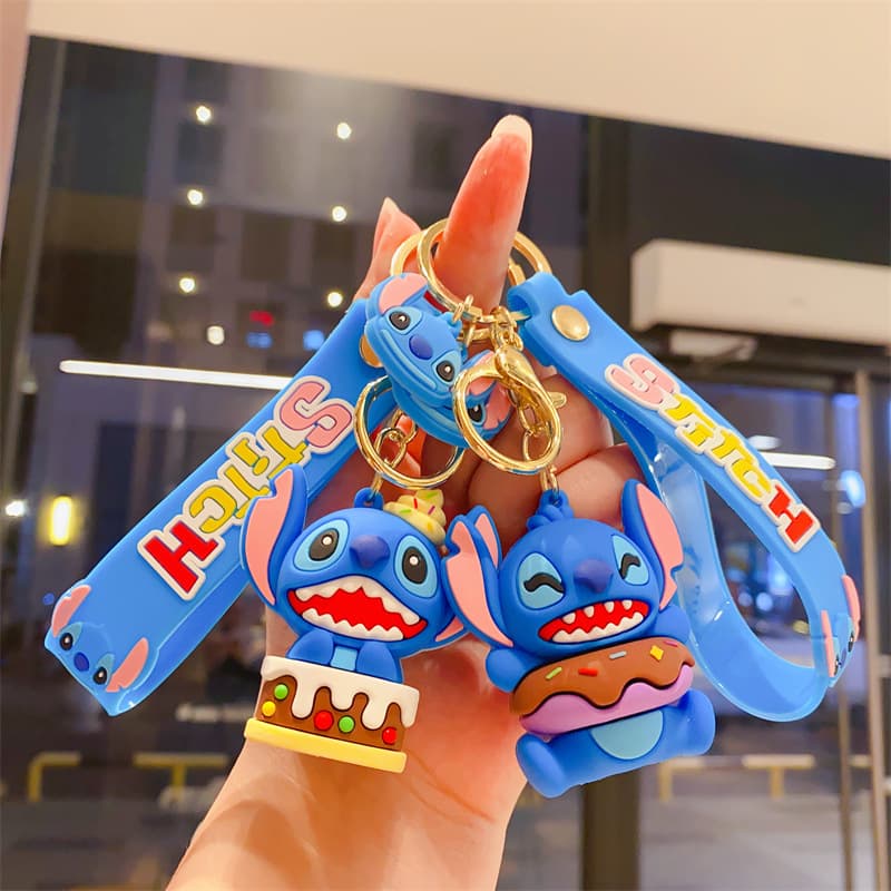 Cute Cartoon Stitch Keychain Bag Charm Car Keychain Doll Claw Machine Gift Wholesale