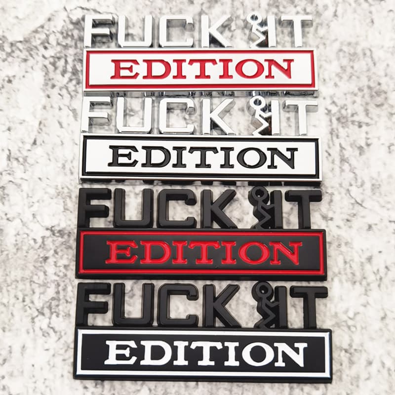 Car alloy fenders, car logos, FUCK IT EDITION car logos, body stickers, badges, signs, fenders