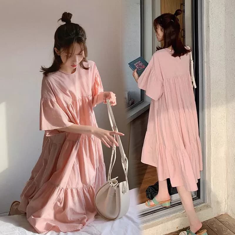 Summer Fashion Maternity Dress Women's Long Skirt European And American Style Maternity Clothes plus Size Mommy Chic Dress