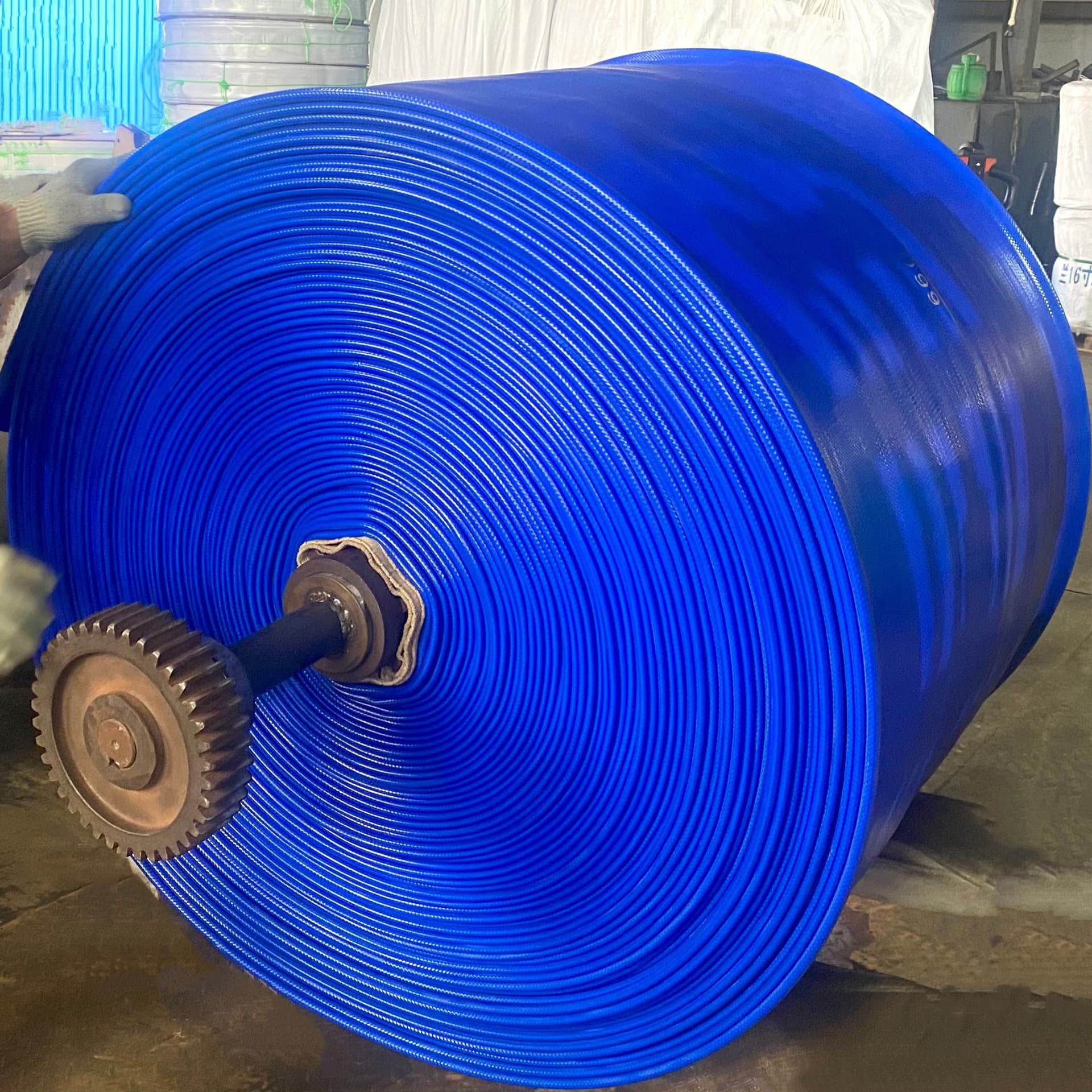 In-stock blue water suction hose, large diameter DN400 12-inch high-pressure municipal water delivery hose, drainage pipe direct from manufacturer