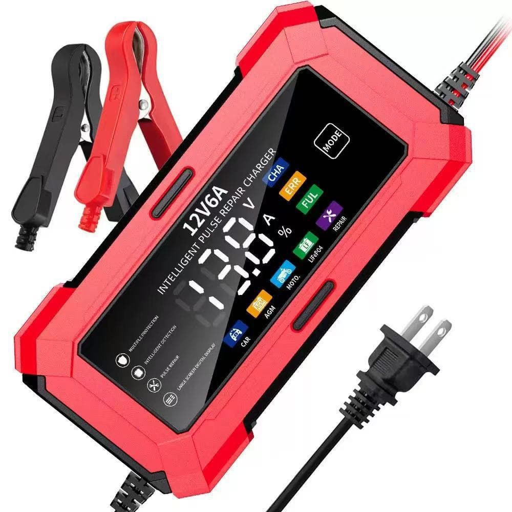Car Battery Charger 12V 6A Charger 12 Volt Car Battery Charger Motorcycle Battery Charger