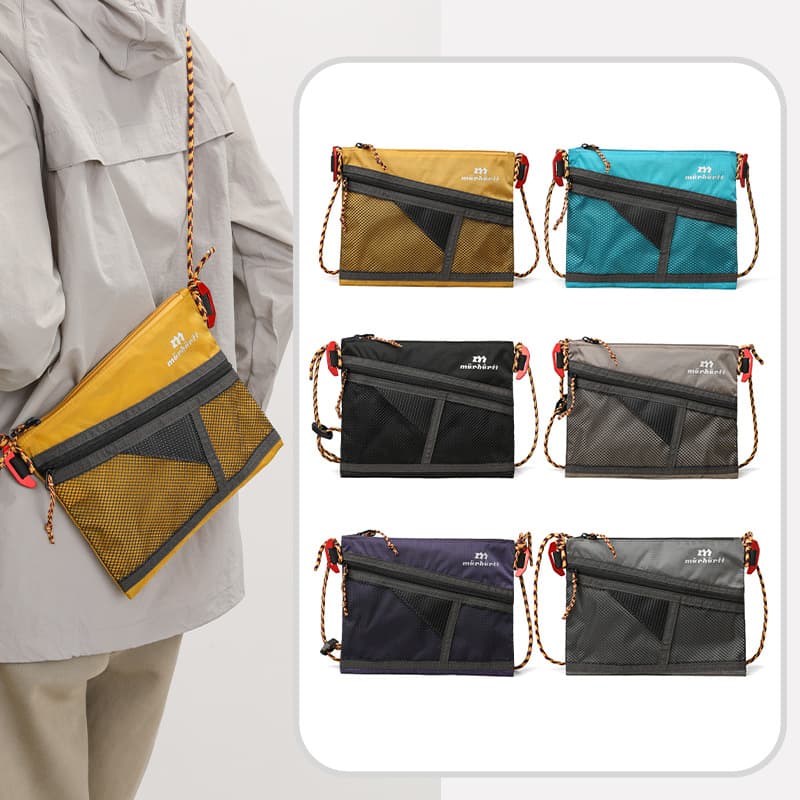Japanese workwear small shoulder bag for men and women, crossbody bag, street outdoor hiking shoulder bag, trendy brand chest bag, portable disco bag