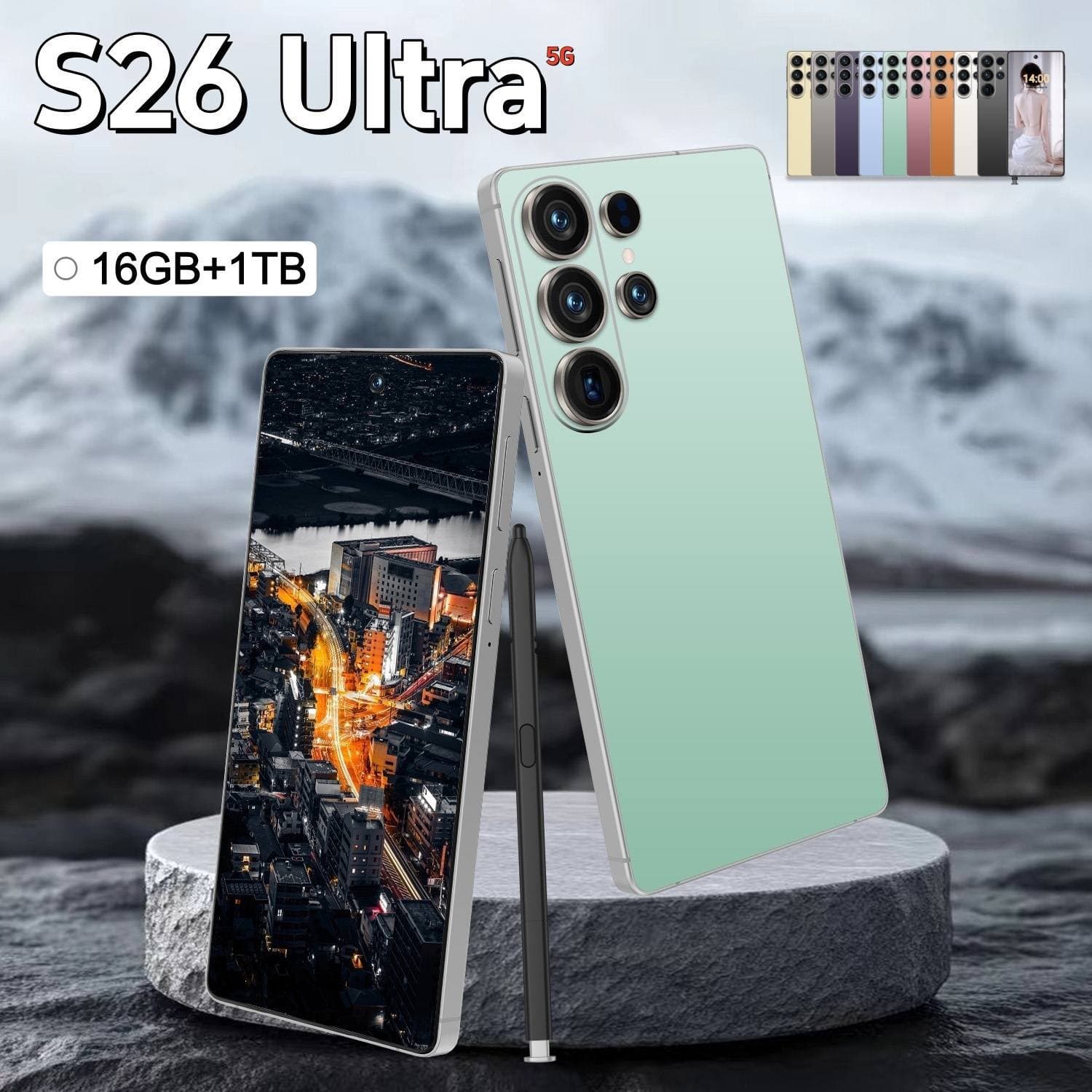 New cross-border S26 Ultra genuine smart 5G phone 16+1TB export rugged phone source factory price
