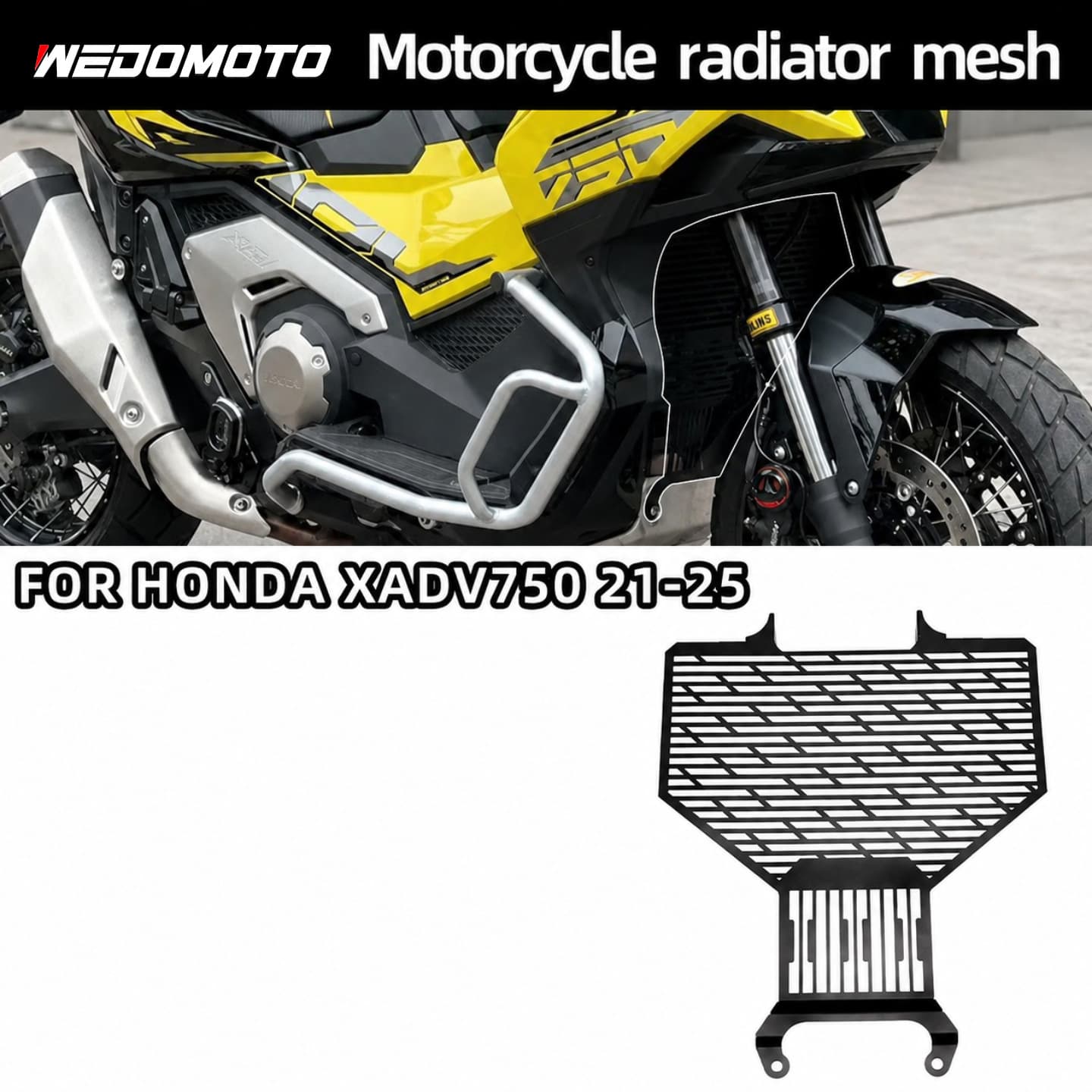 Suitable for 21 to 27 Honda XADV-750 motorcycle modified water tank mesh radiator dustproof protective cover