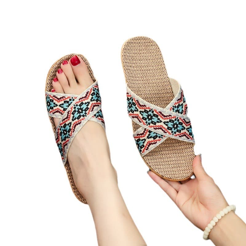 New Special Price Chinese Style Cross Strap Unisex Breathable Lightweight Non-Slip Indoor Home Sandals