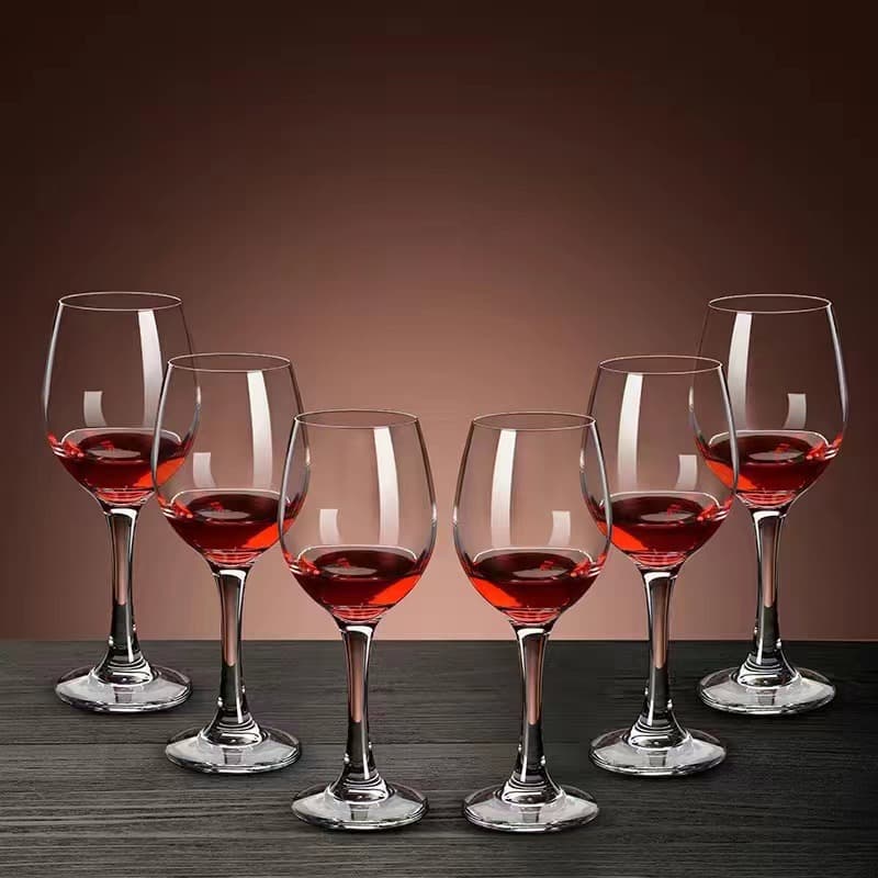 Factory wholesale stemware wine glasses with custom logo processing, hotel wine glasses, household stemmed glass wine glasses