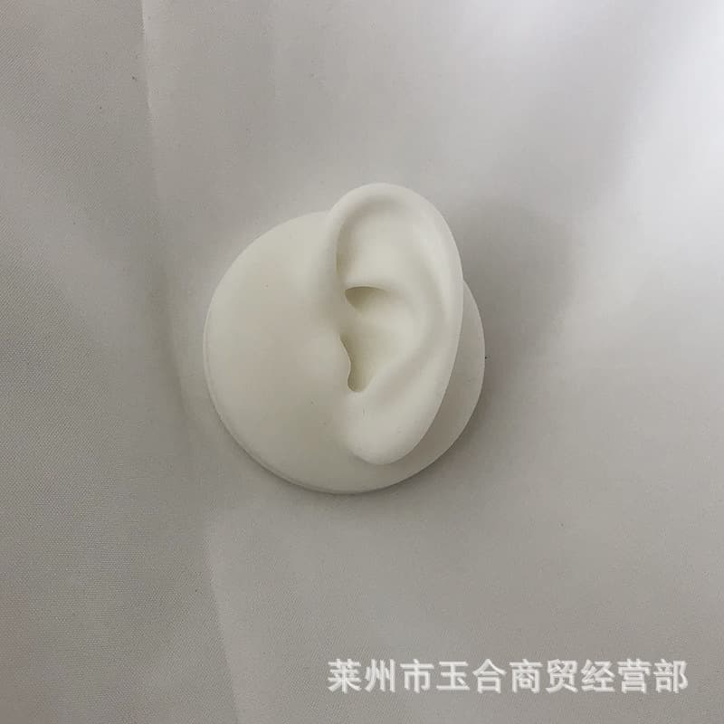 Silicone Ear Model Simulated Human Ear for Piercing Tattoo Practice Display Earrings Jewelry Exhibition Stand