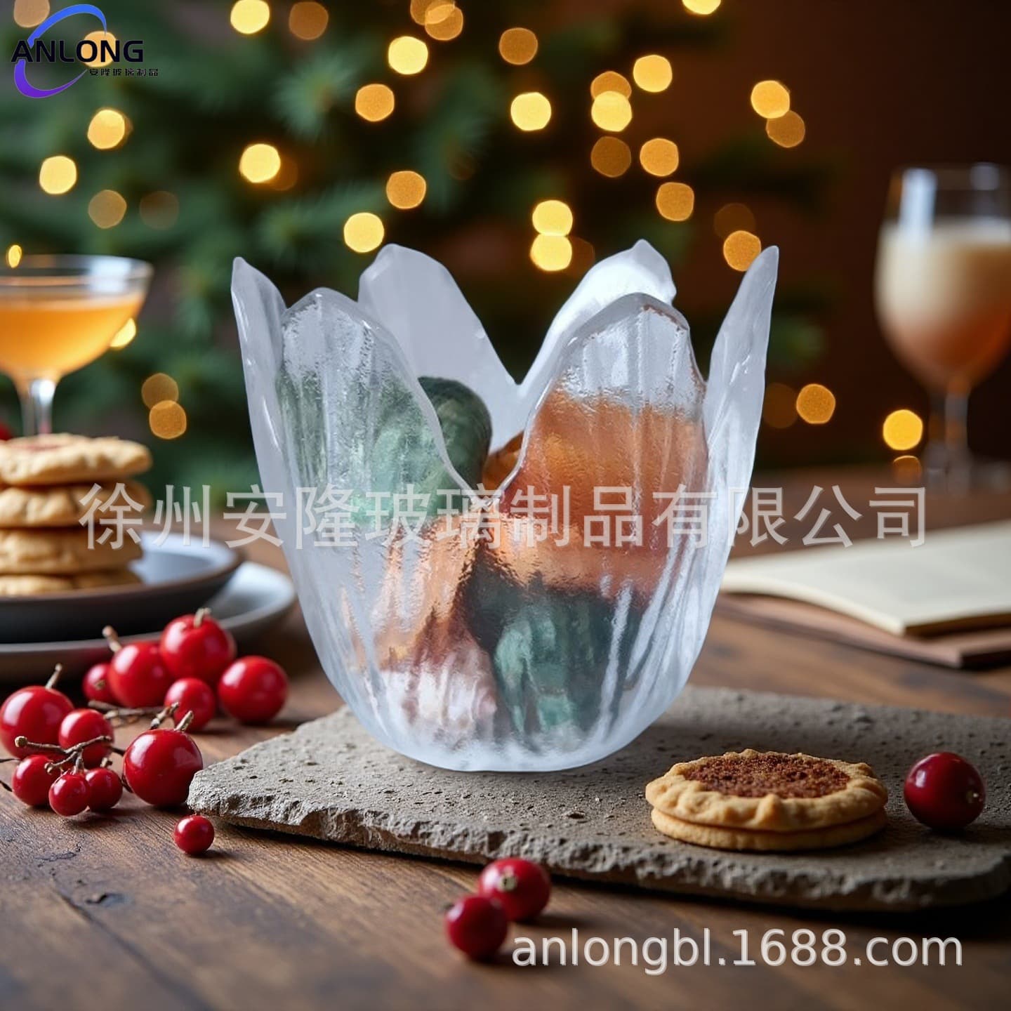 Wholesale Flower Glass Candle Holder Ins Style French Decoration Ambiance Candlelight Dinner Ornament Makeup Brush Storage Jar