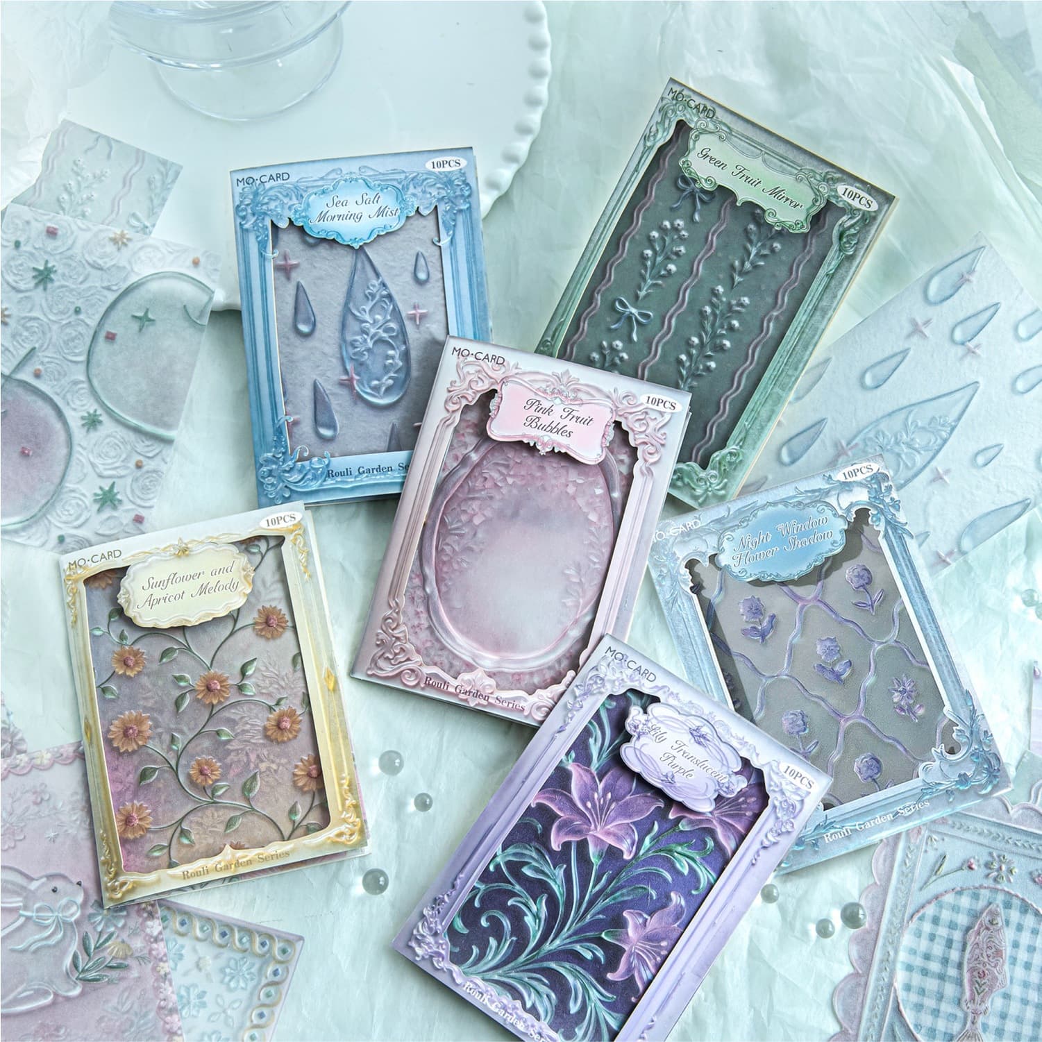 Mo Mo Sulfuric Acid Paper Relief Material Paper Rouli Garden Series Creative Style Hand Account Material Paper Handmade DIY Decoration