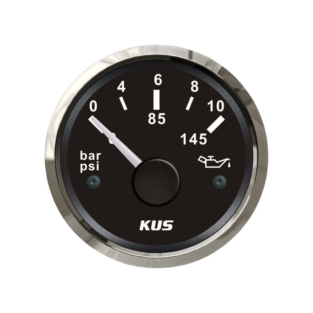 KUS Gauge Automotive Oil Pressure Gauge 5bar 10bar 52mm Universal for Marine Car RV with Night Light