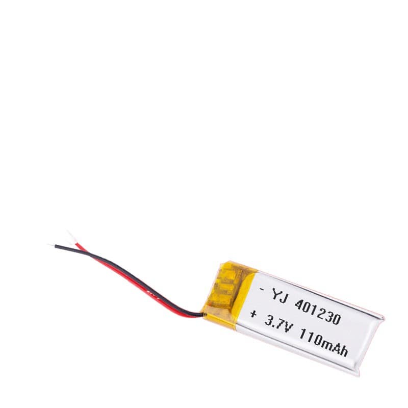 Factory supply 401230 type 3.7V 110mAh rechargeable battery for beauty devices, digital polymer lithium battery