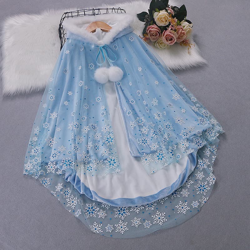 Hot-Selling Vest Children's Clothing Girl Princess Windproof Spring Autumn Cape Girl's Cloak Frozen Factory Direct Supply