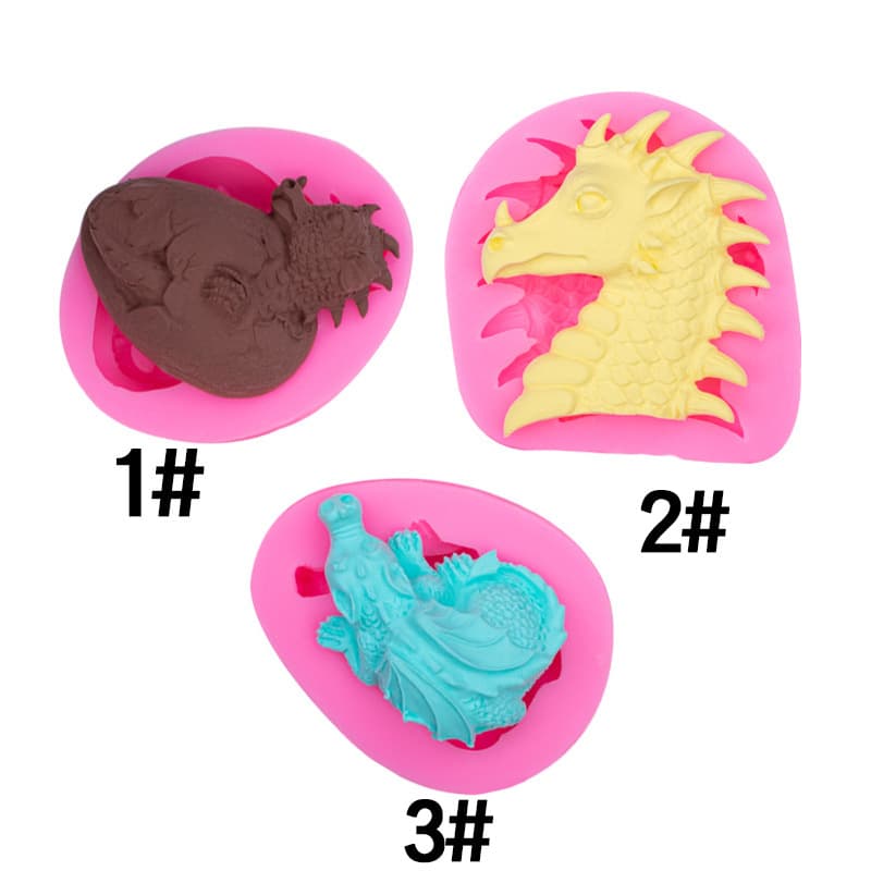 DIY Easter Dinosaur Egg Silicone Mold, Fondant Polymer Clay Resin Casting Tool, Chocolate Decoration Mold