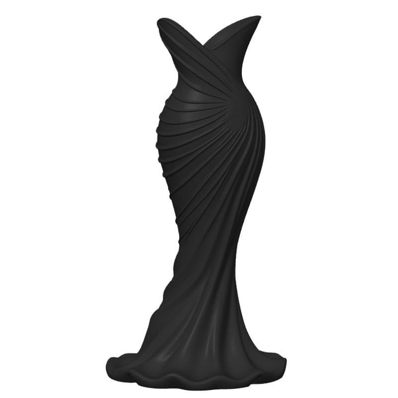 Cross-Border Bestseller 3D Printed Dress Vase Ornament Premium Niche Craft Exquisite Modern Floral Art New Arrival