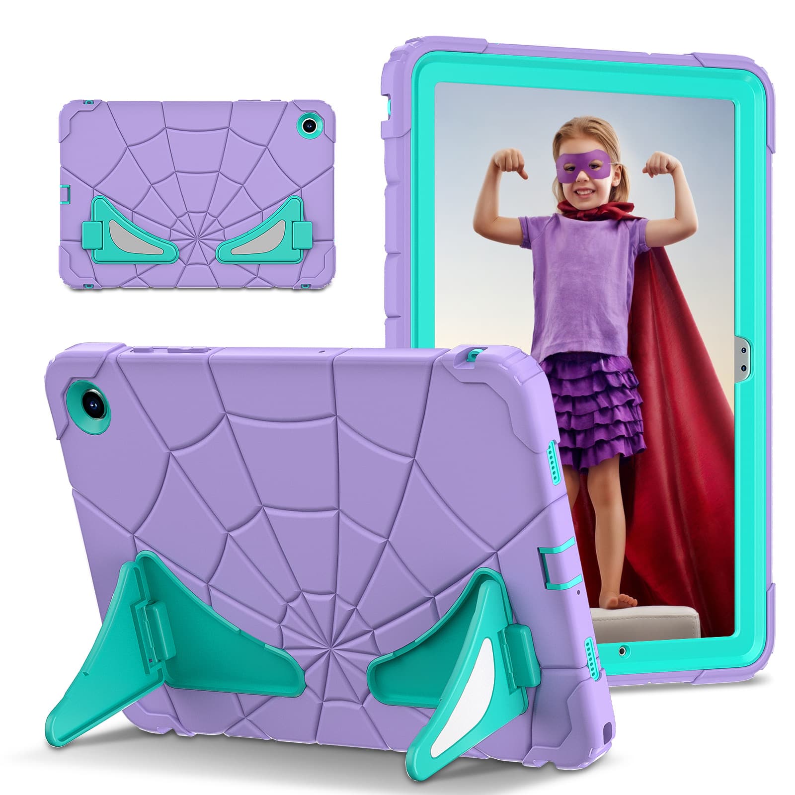 Children's Tablet Case for Samsung A9 Plus 11 Inch Protective Cover Spider-Man Four-Corner Airbag Shockproof Tablet Case