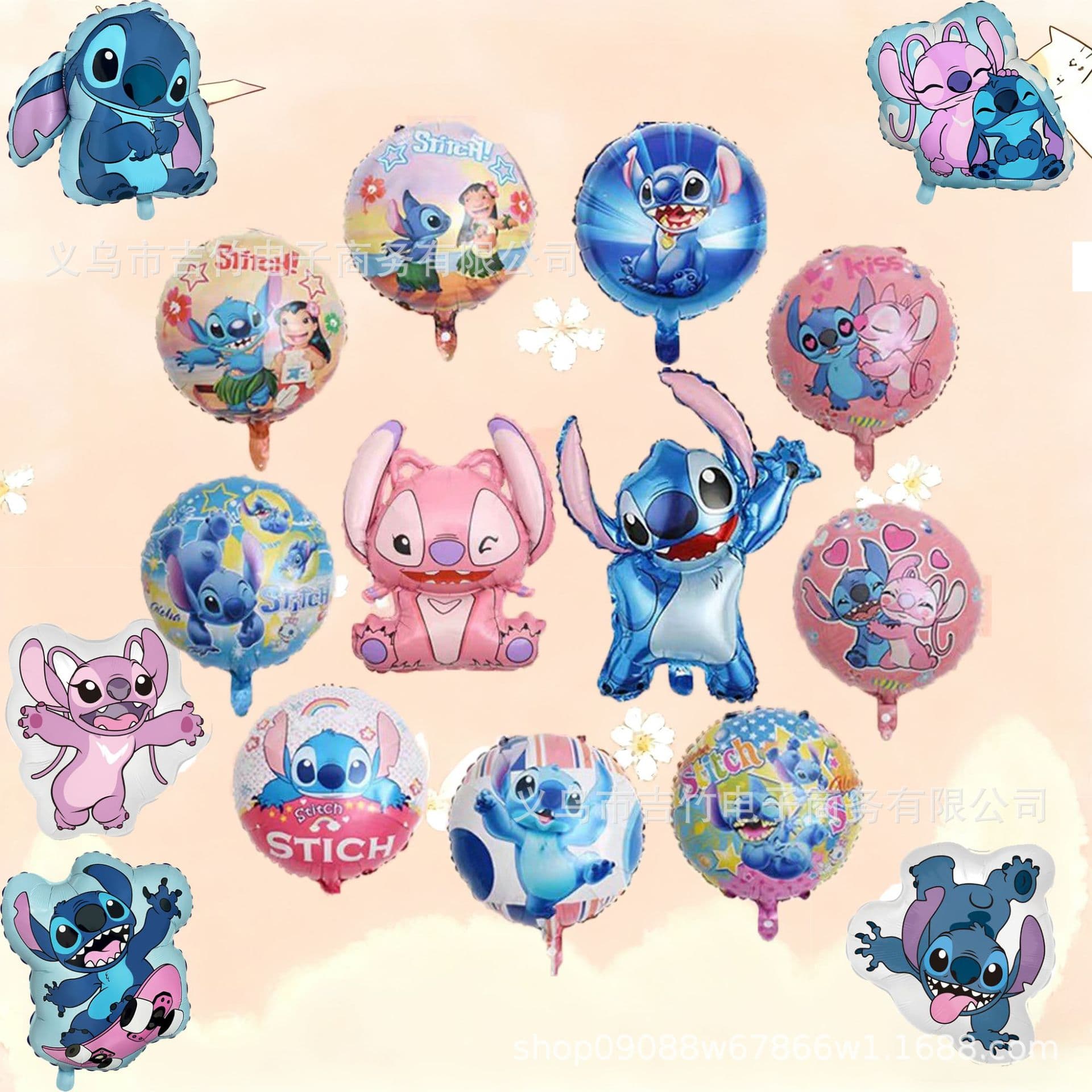 Lilo and Stitch cross-border new cartoon animation aluminum film balloon children's birthday theme party decoration