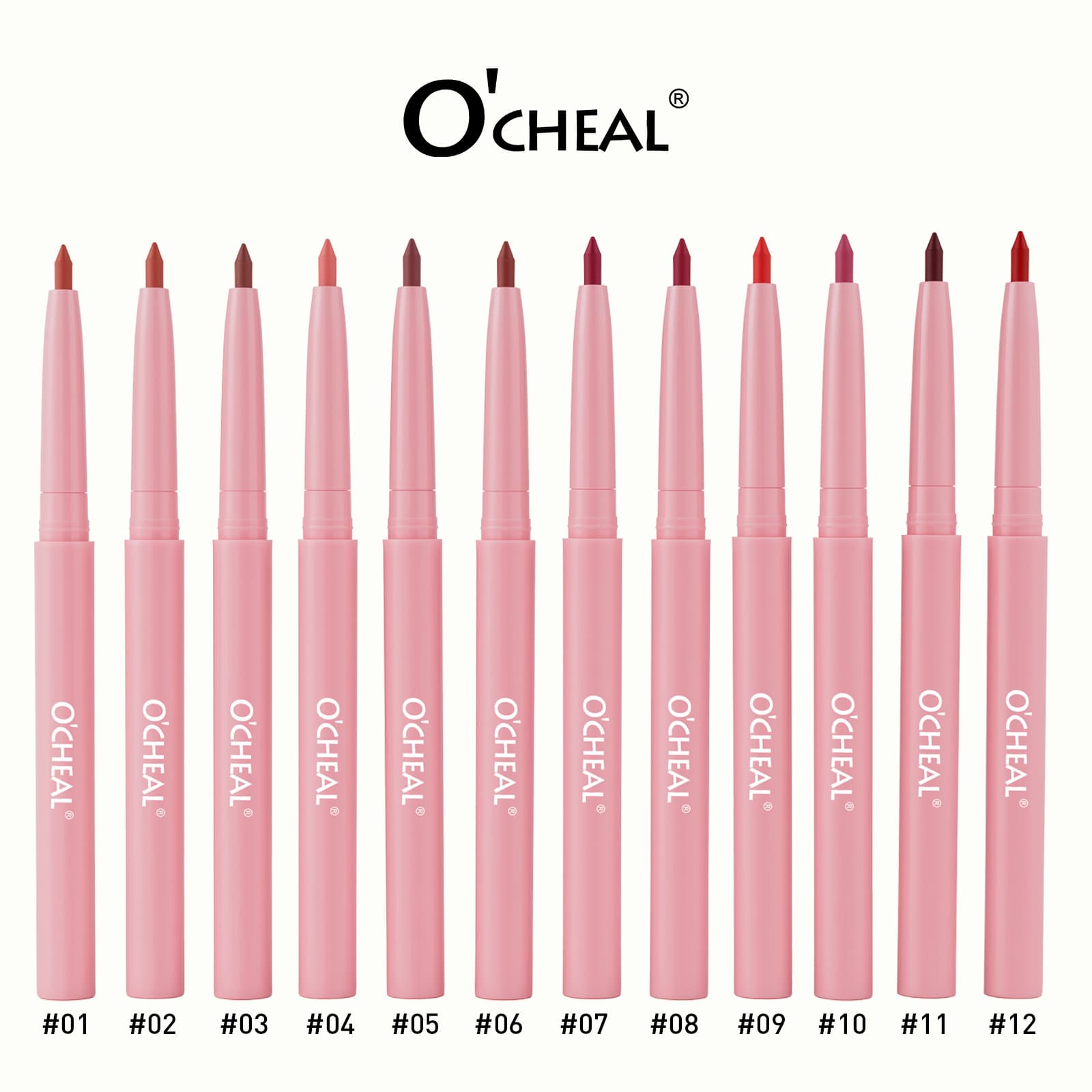 Cross-border English version foreign trade soft matt smooth lip liner plump lip artifact lipstick pen supports labeling