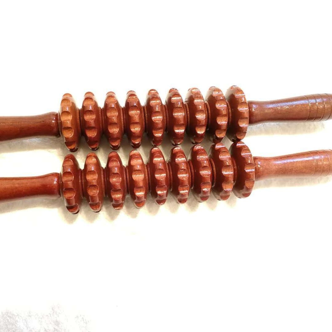 Wooden Massage Stick Kneading Wood Massager Beech Wood Roller Abdominal Muscle Relaxation Meridian