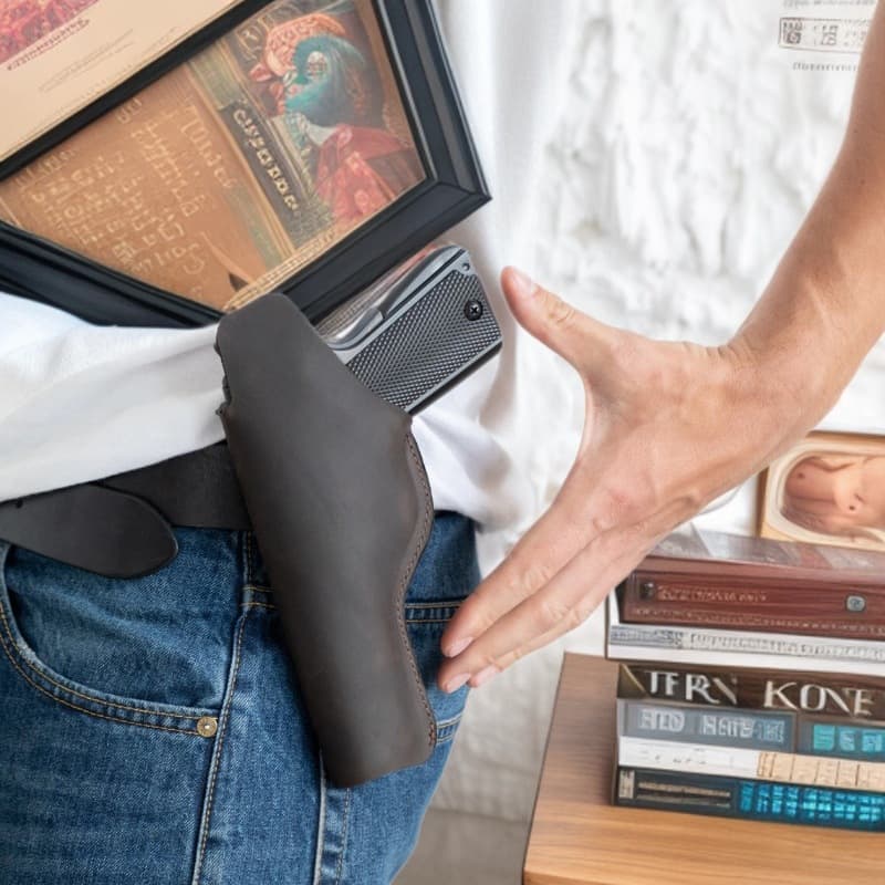 Cross-border Applicable Popular Cross-border Classic Nordic Style Leather Holster, Belt-worn Portable Pistol Protective Case