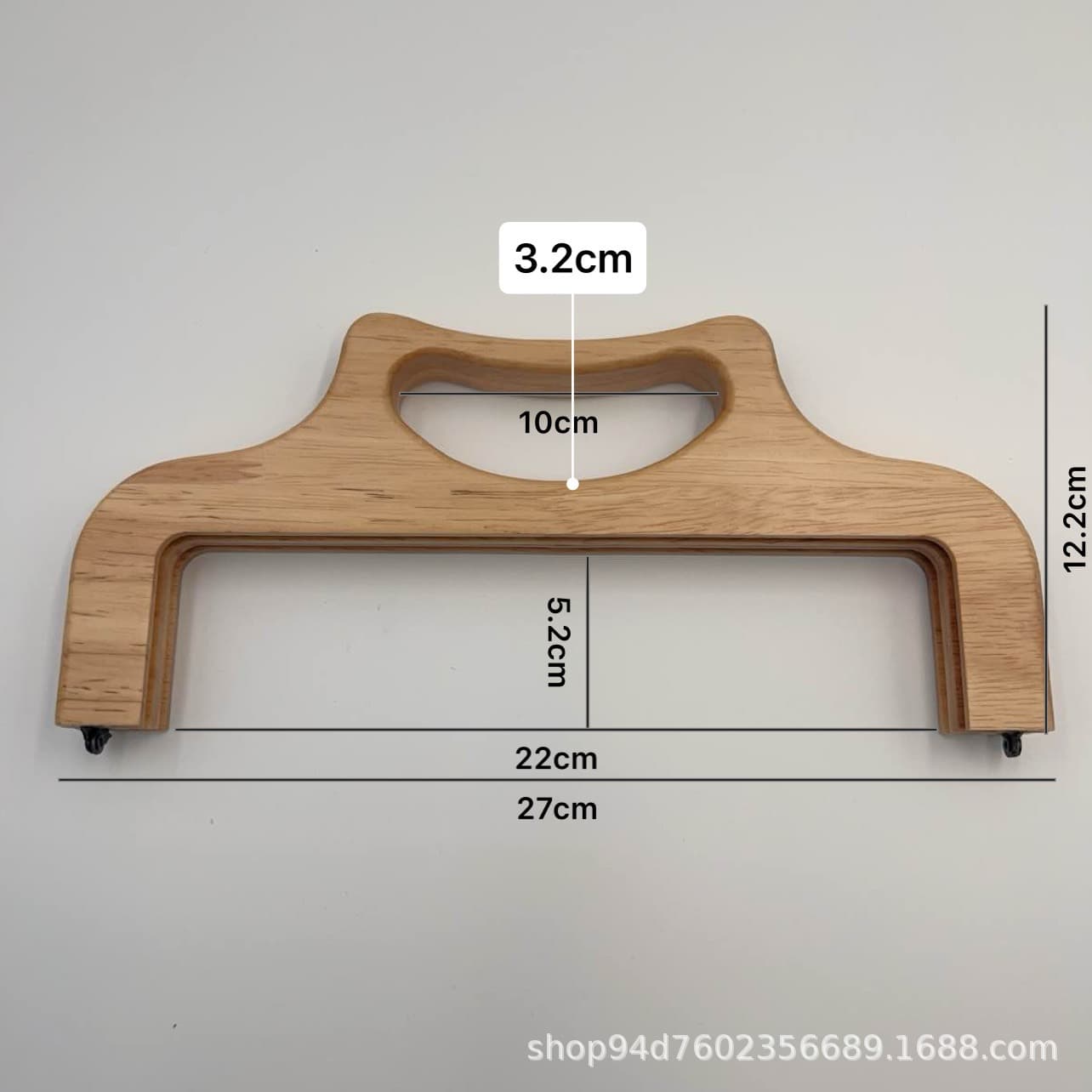 Mouth-shaped wooden handles DIY handbags Heart-shaped wooden handles with golden handles Handmade bags with wooden handles Wooden handles