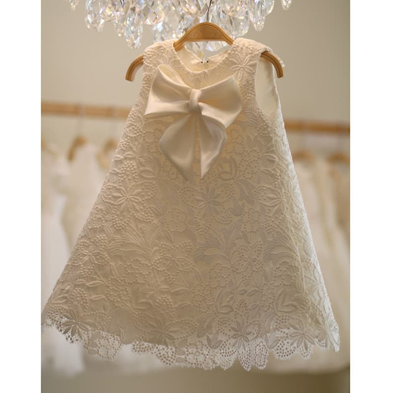 Baby 1st Birthday Dress Korean Style Lace Tutu Princess Gown for Girls Spring