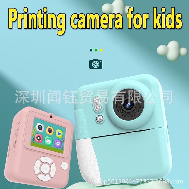 Cross-border Q10 Polaroid Kids Print Camera Mini HD Front and Rear Dual Camera Photo Print Student Gift
