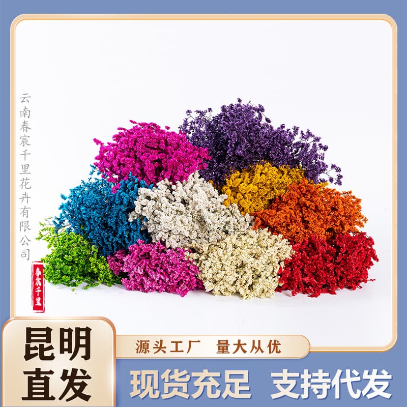 Yunnan Factory Direct Crystal Grass Flower Material Dried Flower Bouquet Preserved Flower Material Accessories Decorative Flower Accessories Wholesale