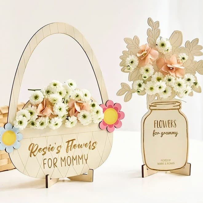 Amazon Wooden Flower Stand with Stand Flowers For Mom Vase Mother’s Day Gift for Mom