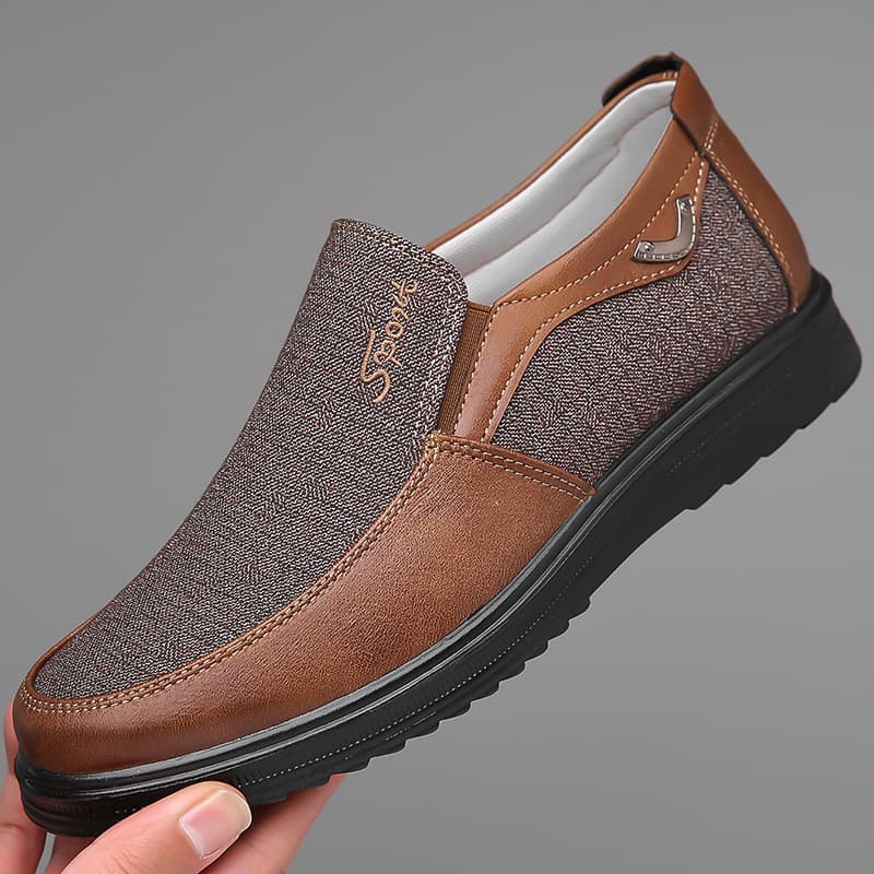 Spring Autumn Old Beijing Cloth Shoes Men's Breathable Casual Shoes Middle-aged and Elderly Father Shoes Soft Sole Anti-slip Casual Large Size Shoes