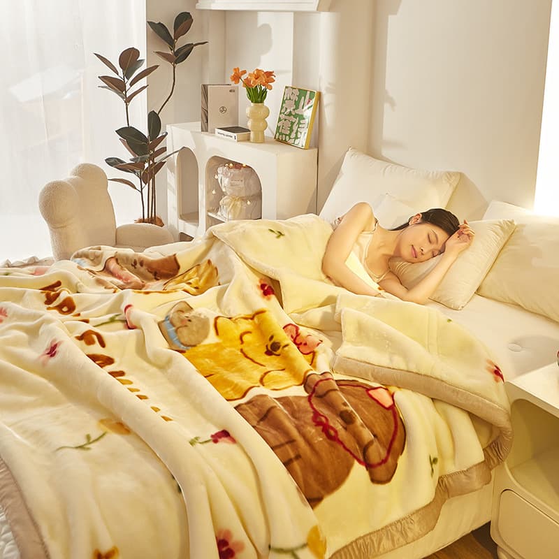 Cross-border e-commerce Raschel blanket winter double-layer thickened blanket office nap blanket coral fleece blanket foreign trade