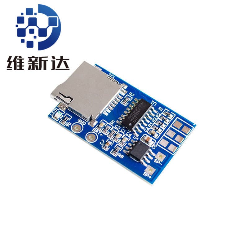 TF Card MP3 Decoder Board Decoding Module 3.75V Power Supply with 2W Mixed Mono with Memory Playback