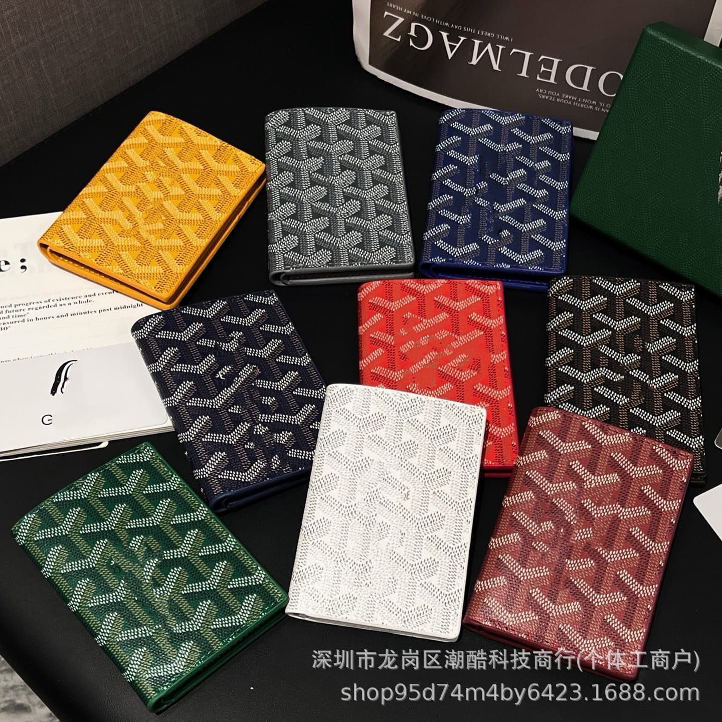New coin purse dollar bag wallet dog tooth 8 card slots with gift box card trendy brand penguin bag popular cross-border