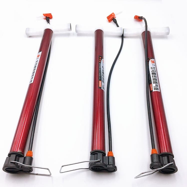 High-pressure bicycle pump with pressure gauge, portable ball pump for cars, electric vehicles, and motorcycles.