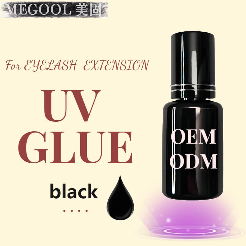 Cross-border eyelashes store grafting eyelash glue ultra-fast light 1s curing LED eyelash glue UV eyelash glue black