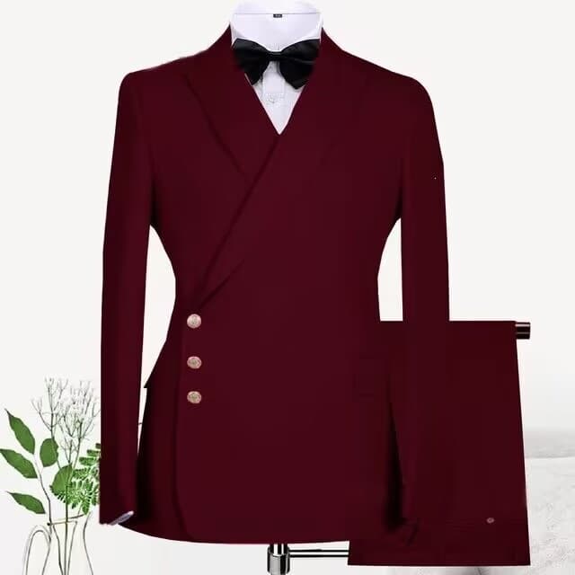 New Men's Suit Two-Piece Set for Wedding Groom Best Man Blazer Suit Set