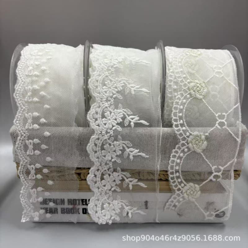 Wide Lace Trim Accessories Soft Elastic Hem Decoration Clothing Fittings DIY Bow New Style