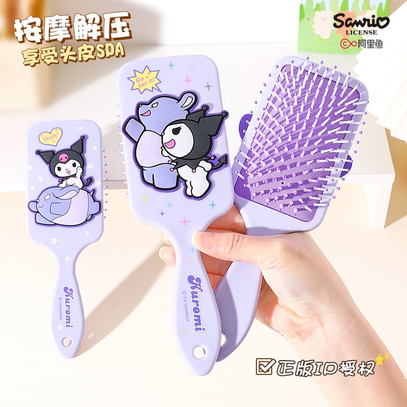 Sanrio Airbag Comb for Girls, Portable Hair Smoothing and Head Massage Air Cushion Comb, Hair Care Trendy Large Comb